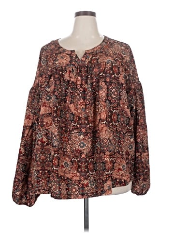 Cotton Bleu Long Sleeve Blouse (view 1)
