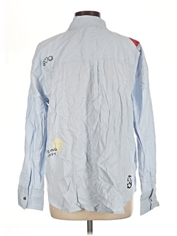 Peace Love World Long Sleeve Button-Down Shirt (view 2)