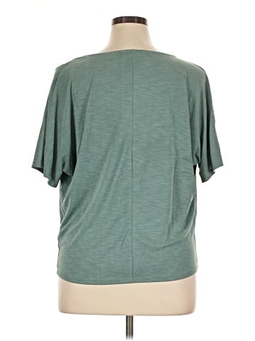 Green Envelope Short Sleeve Top (view 2)