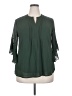 Timeson Green 3/4 Sleeve Blouse Size 3X - photo 1
