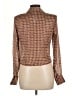 ASTR The Label 100% Polyester Tweed Brown Long Sleeve Blouse Size M - photo 2