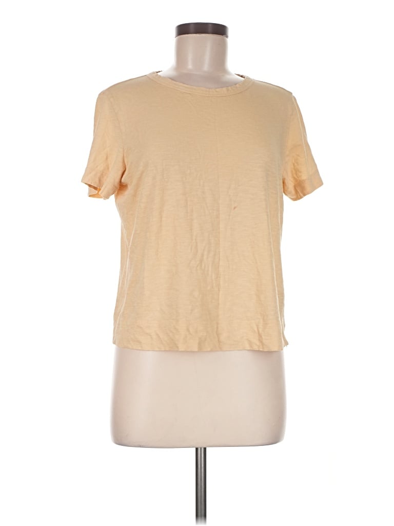 Pre-owned Theory Short Sleeve T-shirt In Tan