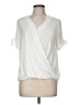 Naked Zebra 100% Polyester Ivory Short Sleeve Blouse Size M - photo 1
