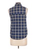 Eye Candy 100% Polyester Plaid Blue Sleeveless Blouse Size L - photo 2