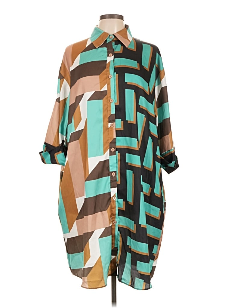 Pre-owned Cq By Cq Casual Dress In Teal