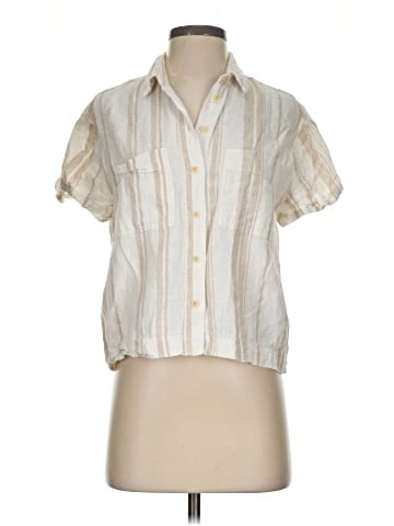 Madewell Linen-Blend Short-Sleeve Safari Shirt: Undyed Edition (view 1)
