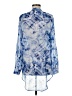 Calvin Klein 100% Polyester Tie-dye Blue Long Sleeve Blouse Size M - photo 2
