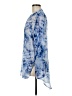 Calvin Klein 100% Polyester Tie-dye Blue Long Sleeve Blouse Size M - photo 5