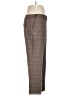 Faconnable Plaid Brown Wool Pants Size 16 - photo 4