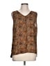 Worthington 100% Polyester Animal Print Brown Sleeveless Blouse Size L (petite) - photo 1