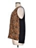Worthington 100% Polyester Animal Print Brown Sleeveless Blouse Size L (petite) - photo 5