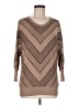 By Design Chevron-herringbone Tan Pullover Sweater Size M - photo 1