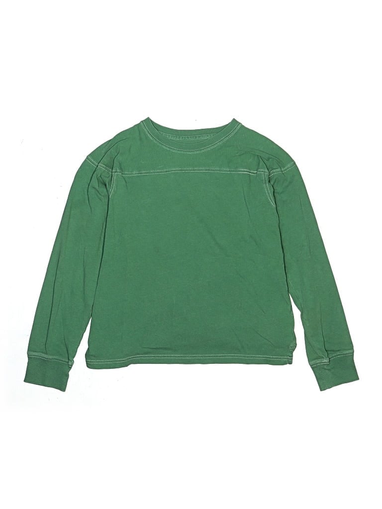 Pre-owned Crewcuts Kids' Long Sleeve T-shirt In Green