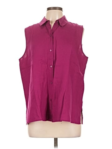 Eileen Fisher Sleeveless Button-Down Shirt (view 1)