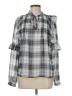 Promod 100% Polyester Silver Long Sleeve Blouse Size 6 - photo 1