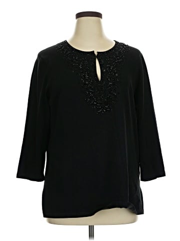Cable & Gauge 3/4 Sleeve Blouse (view 1)