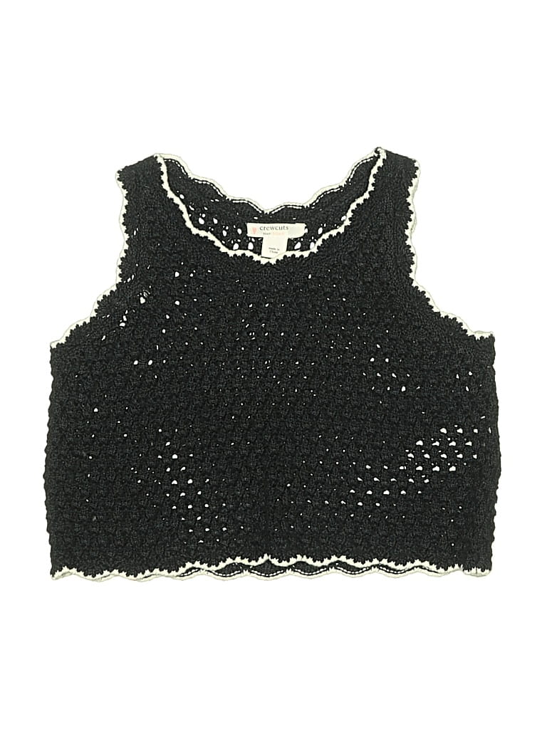 Pre-owned Crewcuts Kids' Sweater Vest In Black