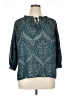 Joe Fresh 100% Polyester Teal 3/4 Sleeve Blouse Size XL - photo 1