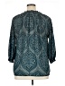 Joe Fresh 100% Polyester Teal 3/4 Sleeve Blouse Size XL - photo 2