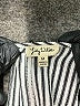 Lily White Stripes Silver Short Sleeve T-Shirt Size M - photo 7
