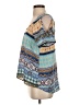 Lily White 100% Polyester Blue Short Sleeve Blouse Size S - photo 5