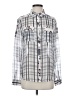 Paige 100% Silk Gray Long Sleeve Silk Top Size XS - photo 1