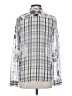 Paige 100% Silk Gray Long Sleeve Silk Top Size XS - photo 2