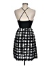 Theory 100% Silk Checkered-gingham Black Cocktail Dress One size - photo 2