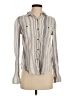 Mudd Chevron-herringbone Gray Long Sleeve Blouse Size S - photo 1