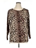INC International Concepts Animal Print Brown Pullover Sweater Size XL - photo 1