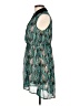 No Boundaries 100% Polyester Paisley Teal Cocktail Dress Size L - photo 5