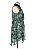 No Boundaries 100% Polyester Paisley Teal Cocktail Dress Size L - photo 4