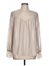 Cato Tan Long Sleeve Blouse Size L - photo 1