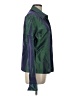 Express 100% Silk Color Block Green Long Sleeve Silk Top Size 11 - photo 4