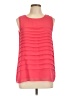 Dana Buchman 100% Polyester Solid Pink Red Sleeveless Blouse Size L - photo 1