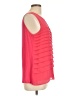 Dana Buchman 100% Polyester Solid Pink Red Sleeveless Blouse Size L - photo 4