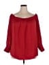 Gibson Latimer 100% Polyester Red 3/4 Sleeve Blouse Size XL - photo 1
