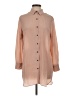 m.i.h Jeans 100% Silk Tan 3/4 Sleeve Silk Top Size S - photo 1