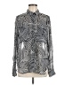 Kut from the Kloth 100% Polyester Print Silver Long Sleeve Blouse Size M - photo 1