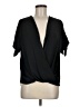 Naked Zebra 100% Polyester Black Short Sleeve Blouse Size M - photo 1