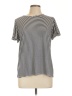 Green Envelope Stripes Silver Short Sleeve Top Size L - photo 1
