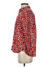 J.Crew 100% Silk Animal Print Red Long Sleeve Silk Top Size 4 (petite) - photo 5
