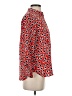 J.Crew 100% Silk Animal Print Red Long Sleeve Silk Top Size 4 (petite) - photo 4