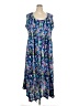 Woman Within Print Blue Casual Dress Size 26 (2X) - photo 1