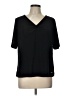 Anne Klein Black Short Sleeve Blouse Size L - photo 1