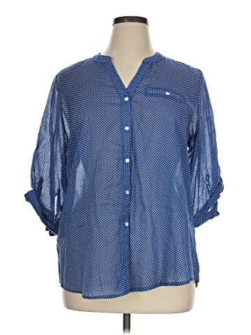 DressBarn 3/4 Sleeve Button-Down Shirt (view 1)