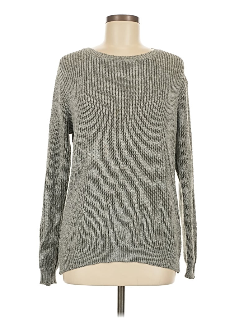 Pre-owned Made With Love Pullover Sweater In Gray