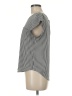 Lily White Stripes Silver Short Sleeve T-Shirt Size M - photo 5