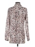 Bella Dahl 100% Rayon Animal Print Silver Long Sleeve Blouse Size XS - photo 2