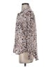 Bella Dahl 100% Rayon Animal Print Silver Long Sleeve Blouse Size XS - photo 5